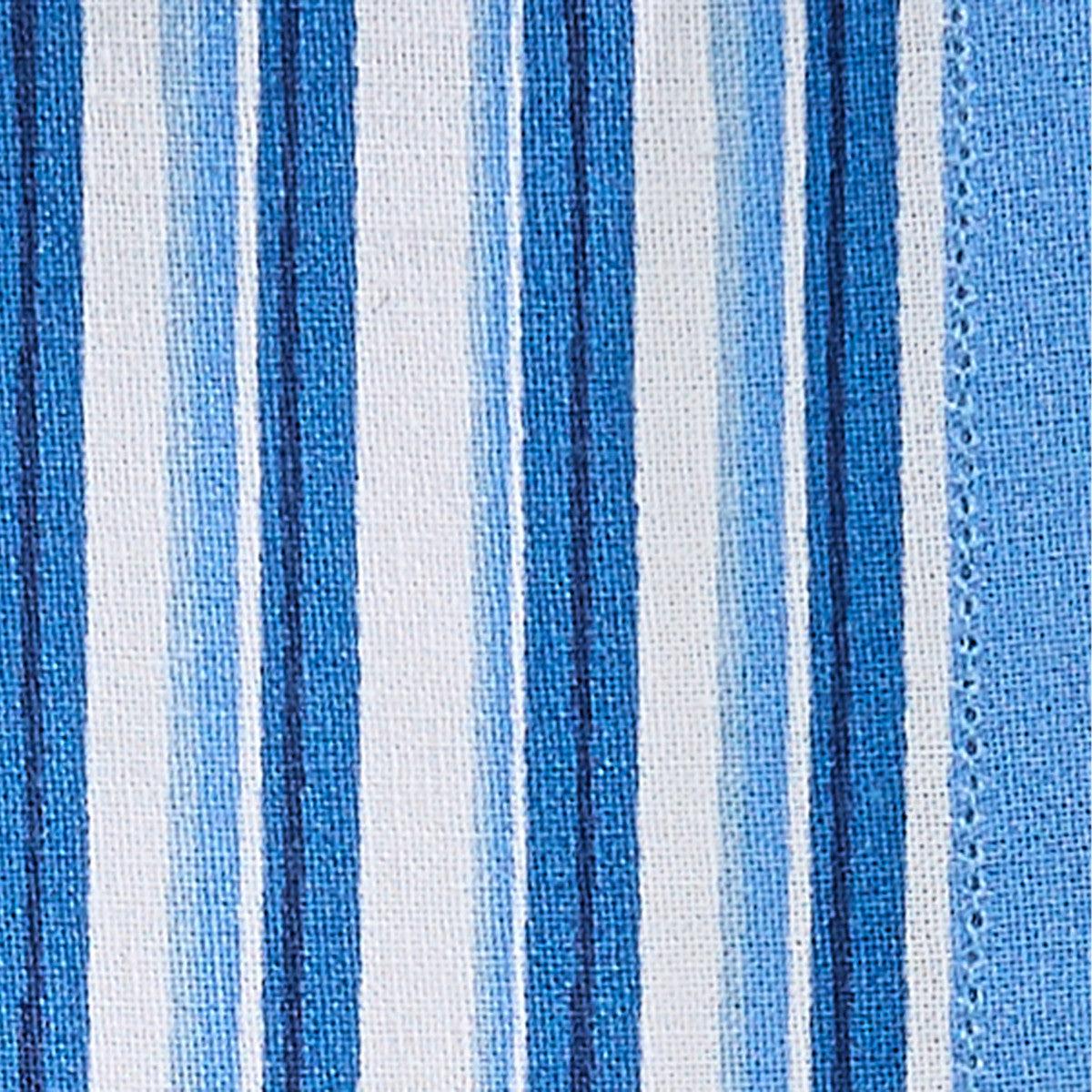 Patricia Heaton Home Geo Printed Stripe Napkin Blue Set of 12 Park Designs