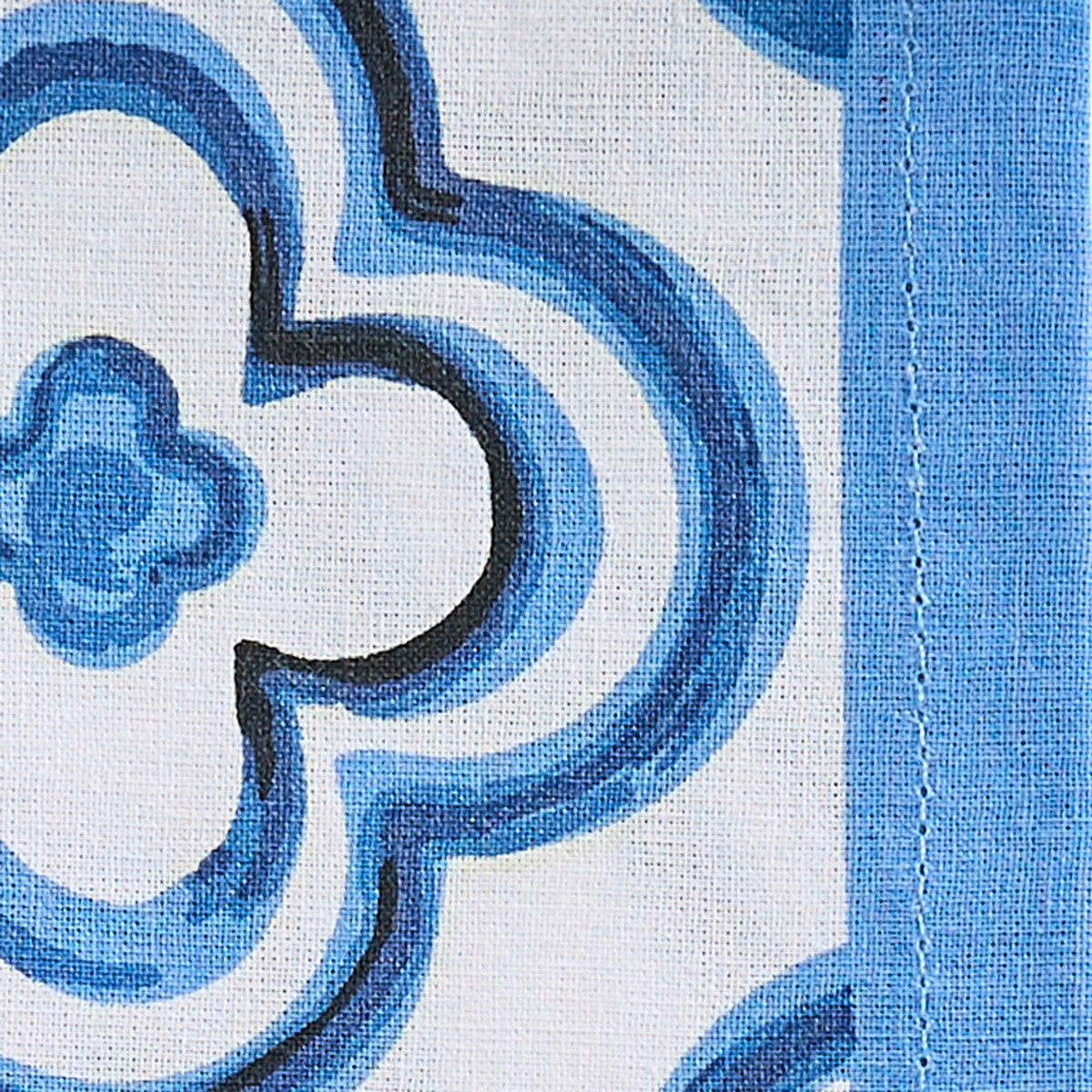 Patricia Heaton Home Geo Printed Napkin Blue Set of 12 Park Designs