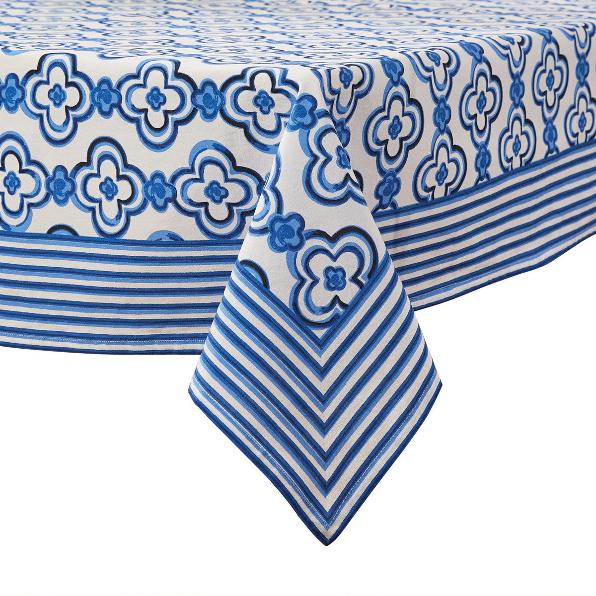 Patricia Heaton Home Geo Tablecloth 54" X 54" Blue Set of 2 Park Designs