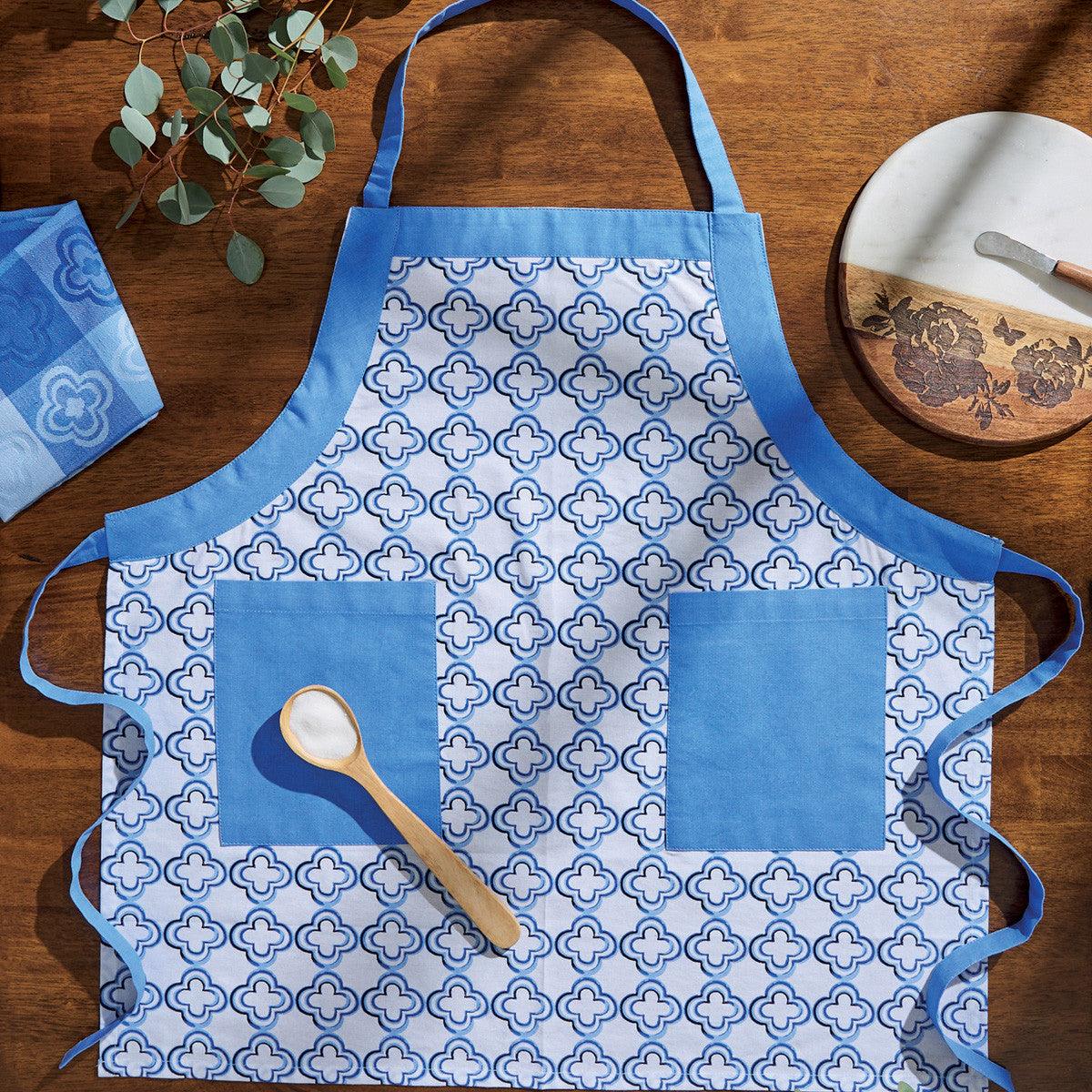 Patricia Heaton Home Geo Apron Blue Set of 2 Park Designs - The Fox Decor