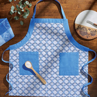 Thumbnail for Patricia Heaton Home Geo Apron Blue Set of 2 Park Designs