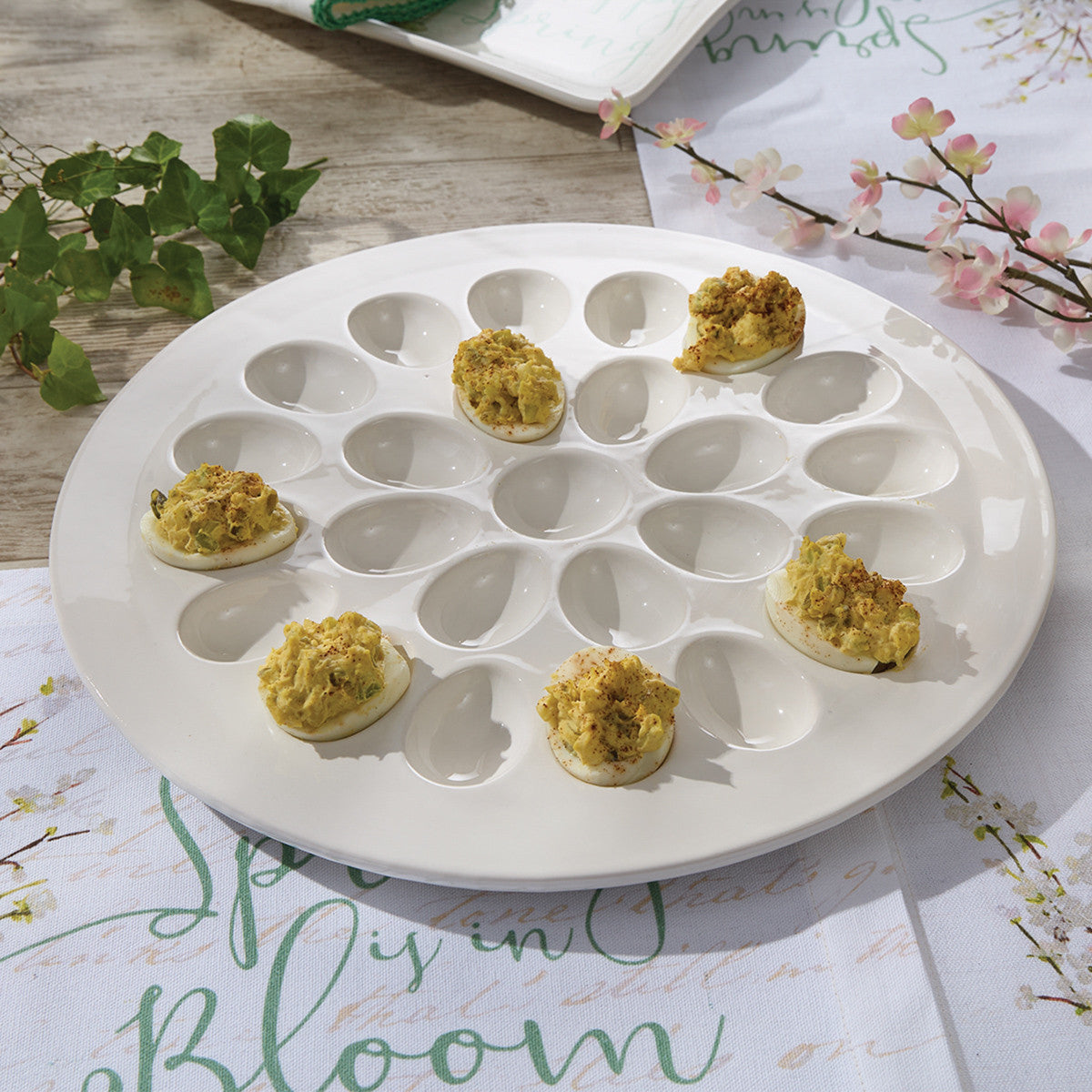 Spring In Bloom Egg Platter - Set of 2 Park Designs