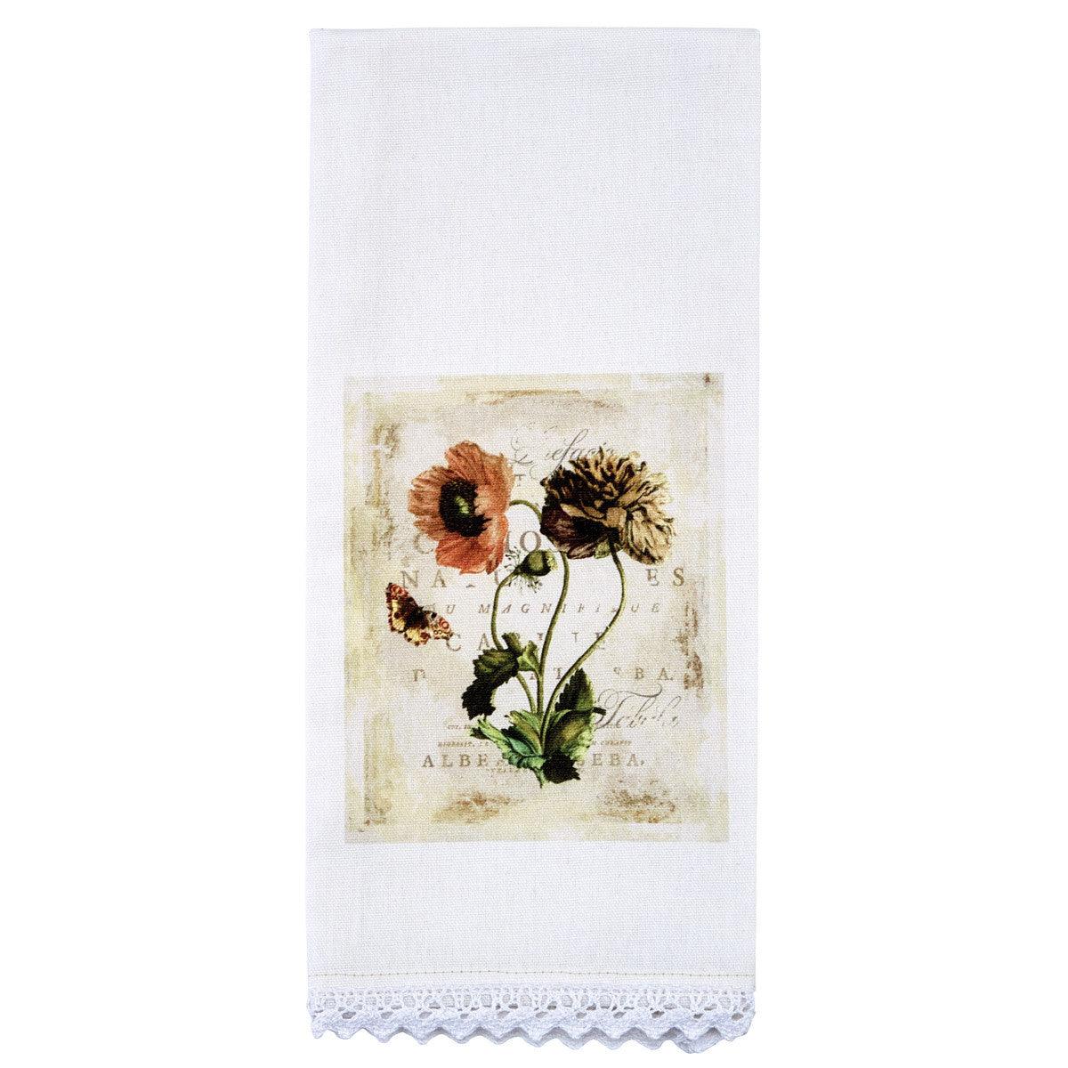 Antiquarian Blooms Decorative Dishtowel Set of 6 Park Designs