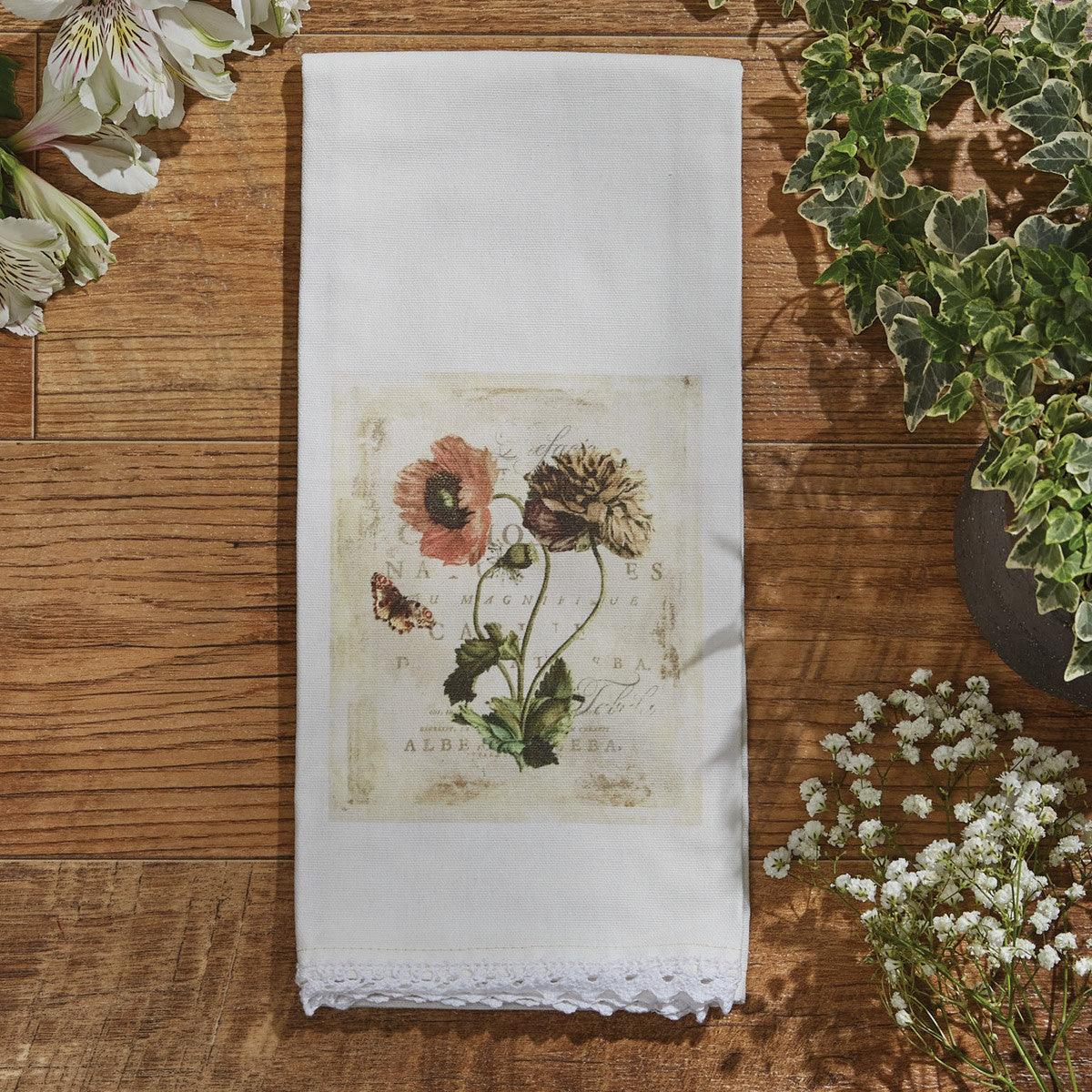 Antiquarian Blooms Decorative Dishtowel Set of 6 Park Designs