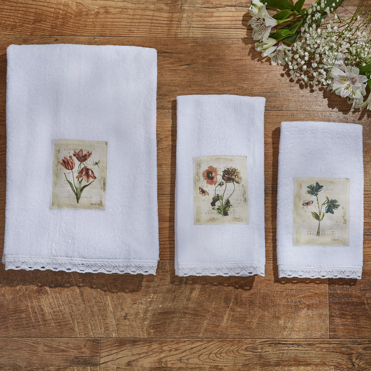 Antiquarian Blooms Fingertip Towel Set of 4 Park Designs