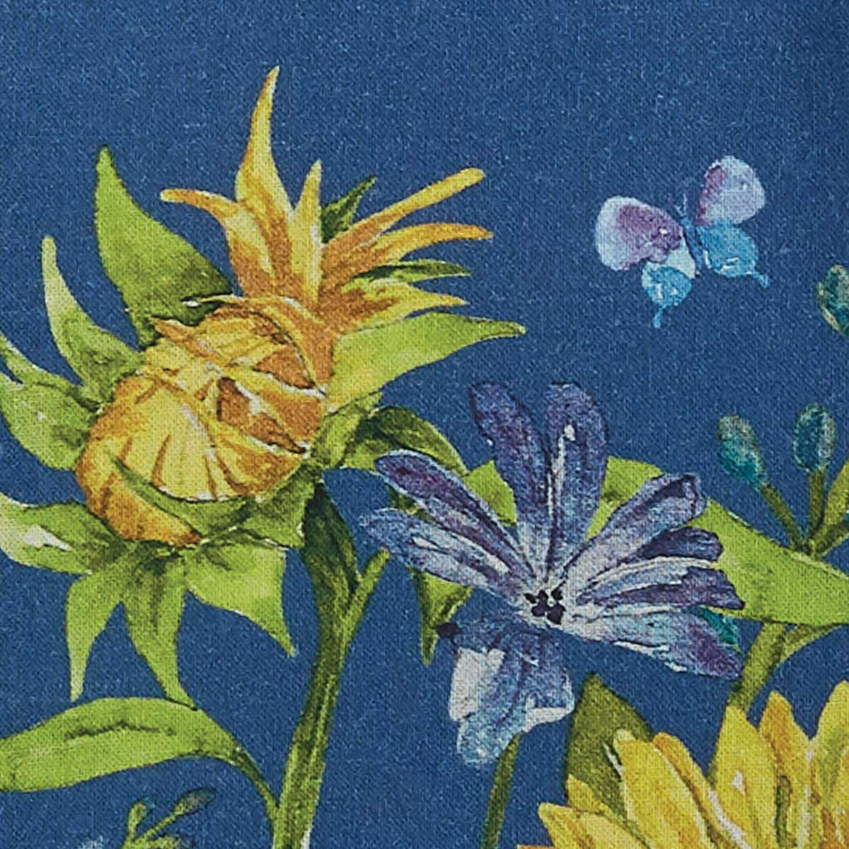 Blue Ground Sunflower Printed Dishtowel Set of 2 Park Designs