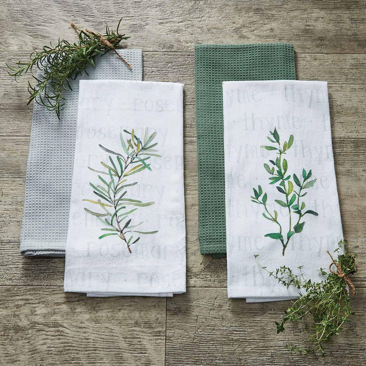 Herb Garden Rosemary 2 Dishtowel Set of 4 Park Designs