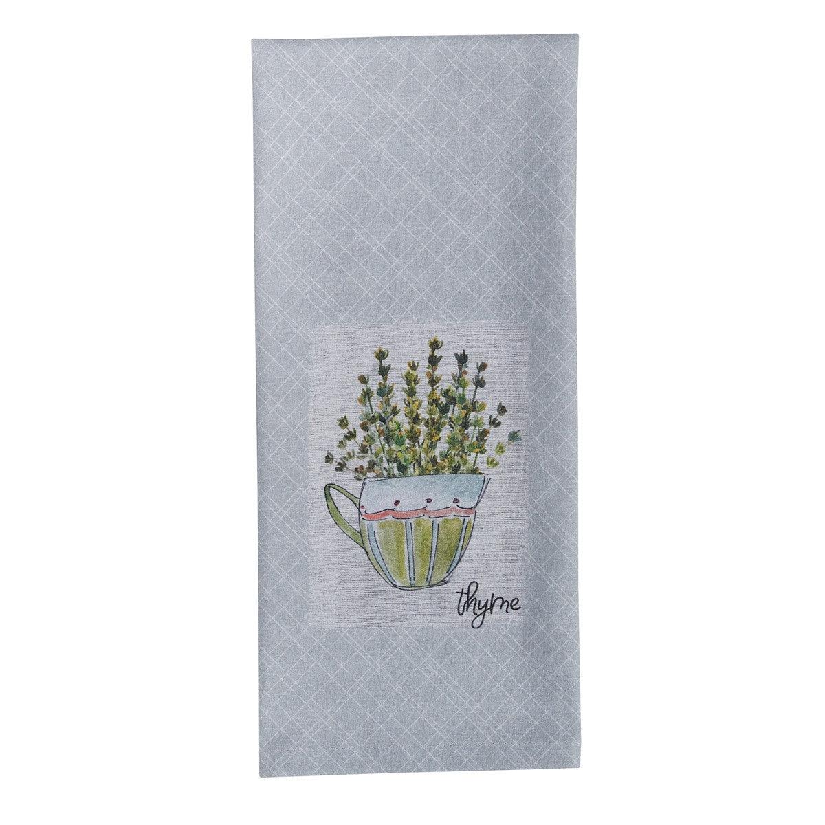 Herb Garden Thyme Dishtowel Set of 6 Park Designs - The Fox Decor