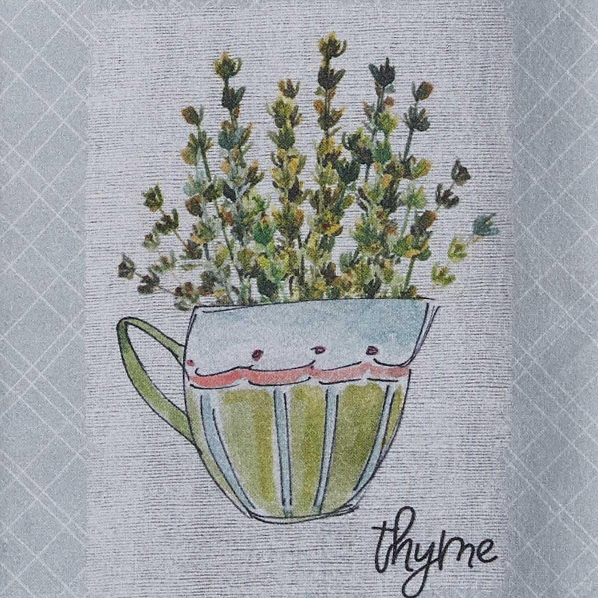 Herb Garden Thyme Dishtowel Set of 6 Park Designs - The Fox Decor