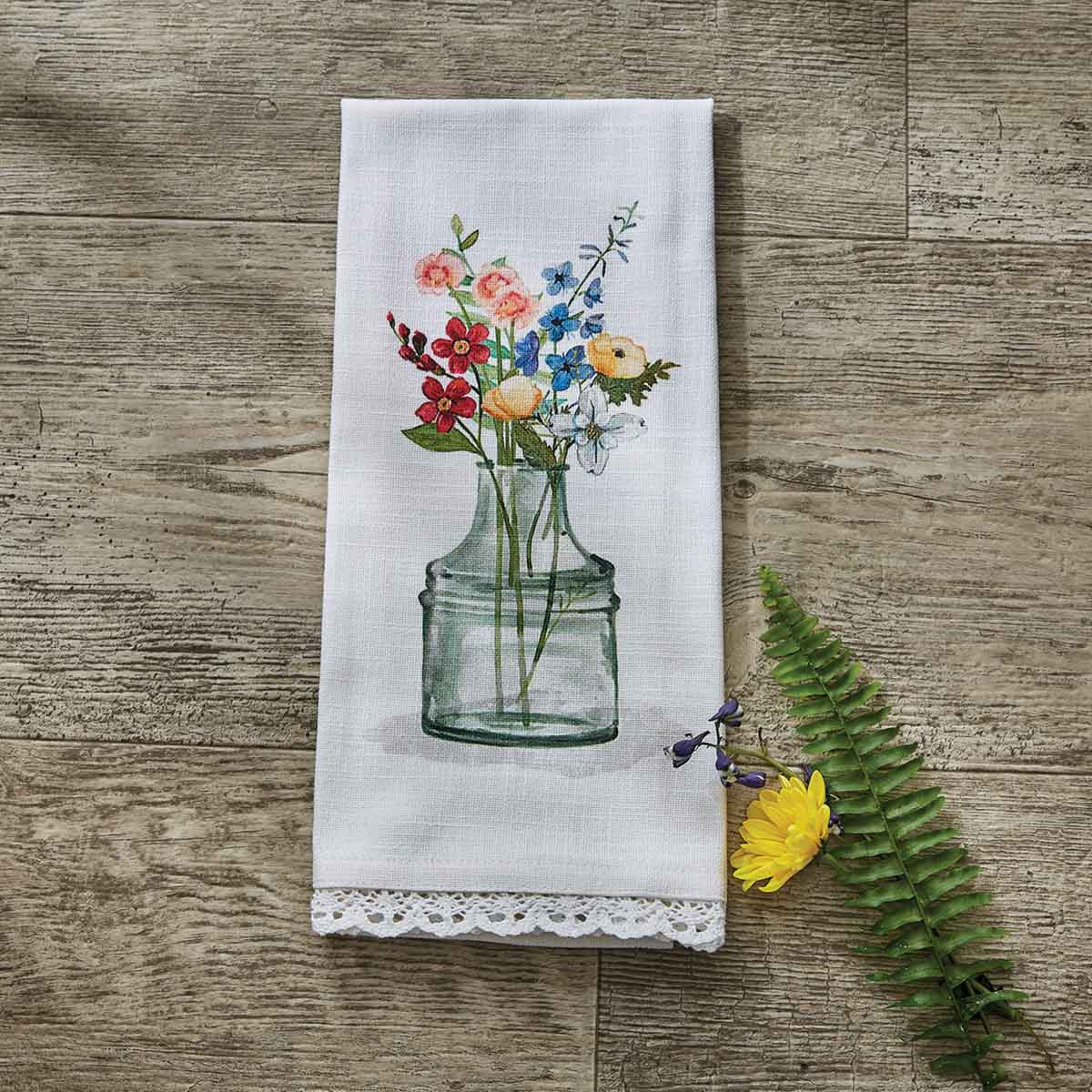 Wildflower Sketchbook Decorative Dishtowel  Set of 2 Park Designs