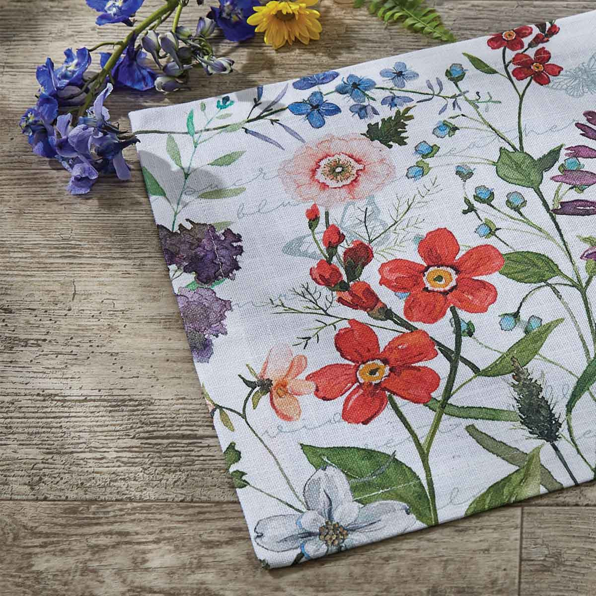 Wildflower Sketchbook Table Runner 54"L Park Designs - The Fox Decor