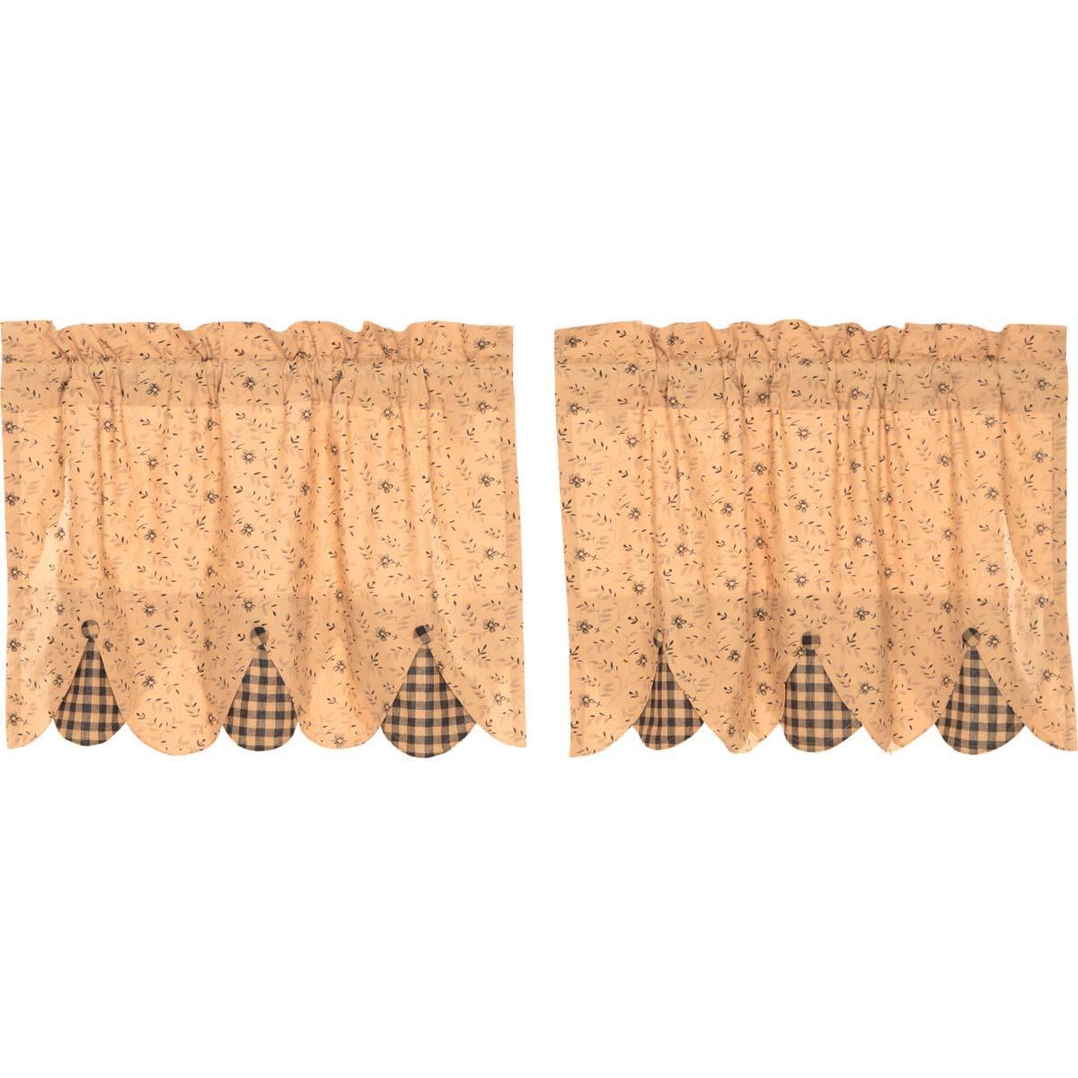 Maisie Tier Curtain Set of 2 L24xW36