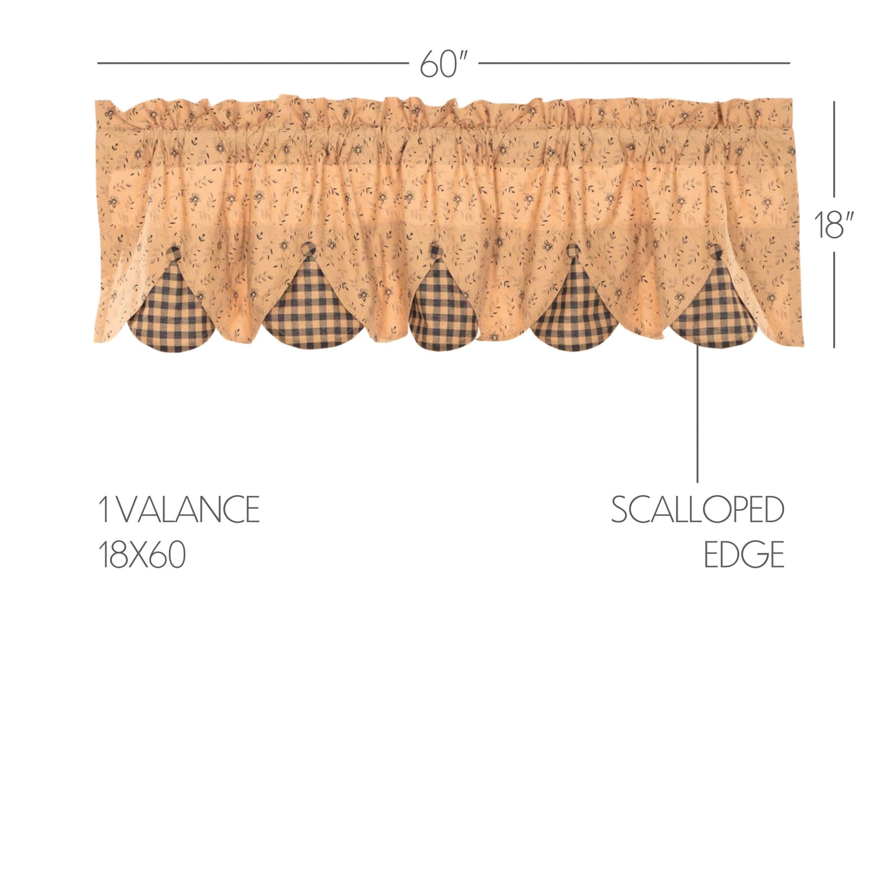Maisie Valance Curtain 18x60