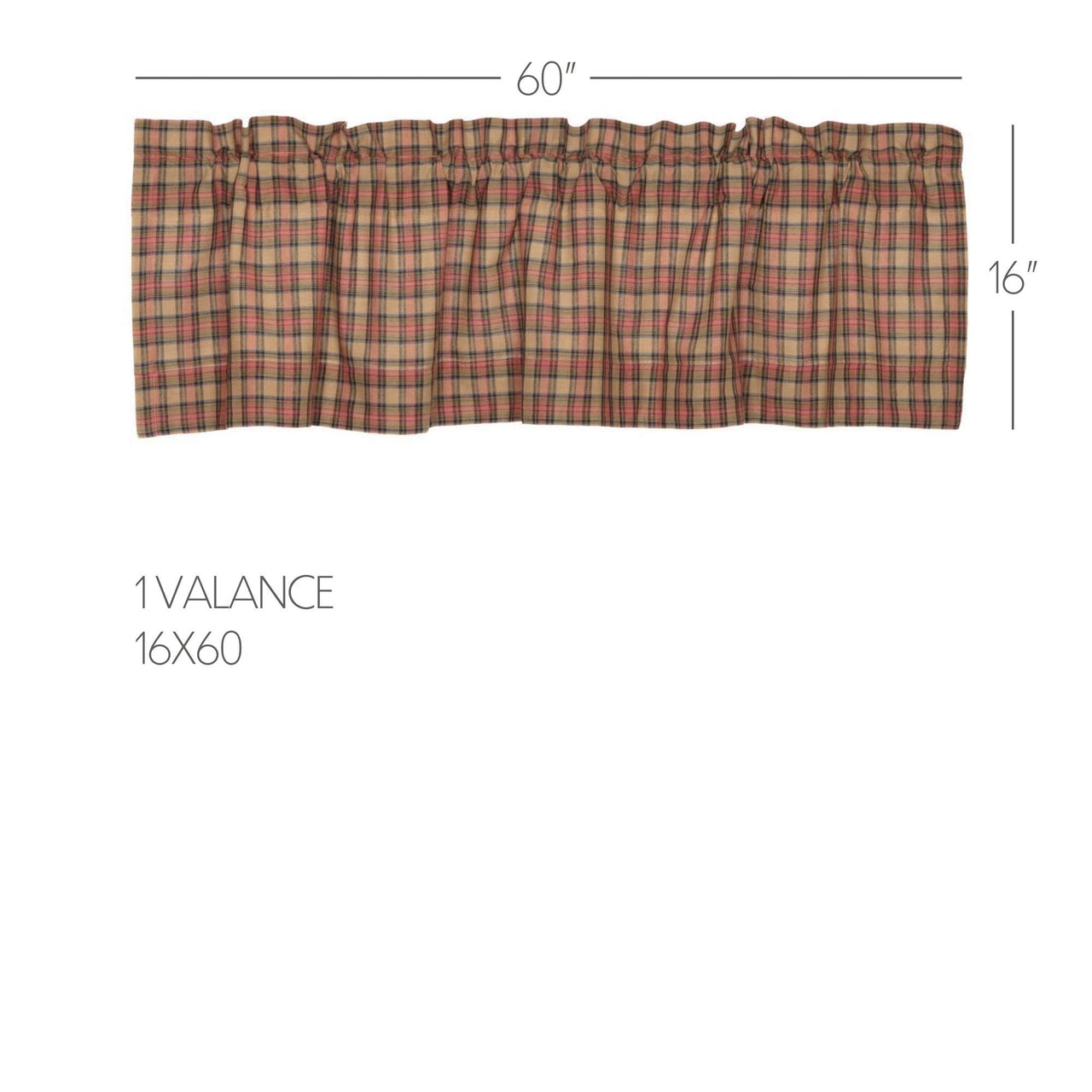 Crosswoods Valance Curtain 16x60 - The Fox Decor