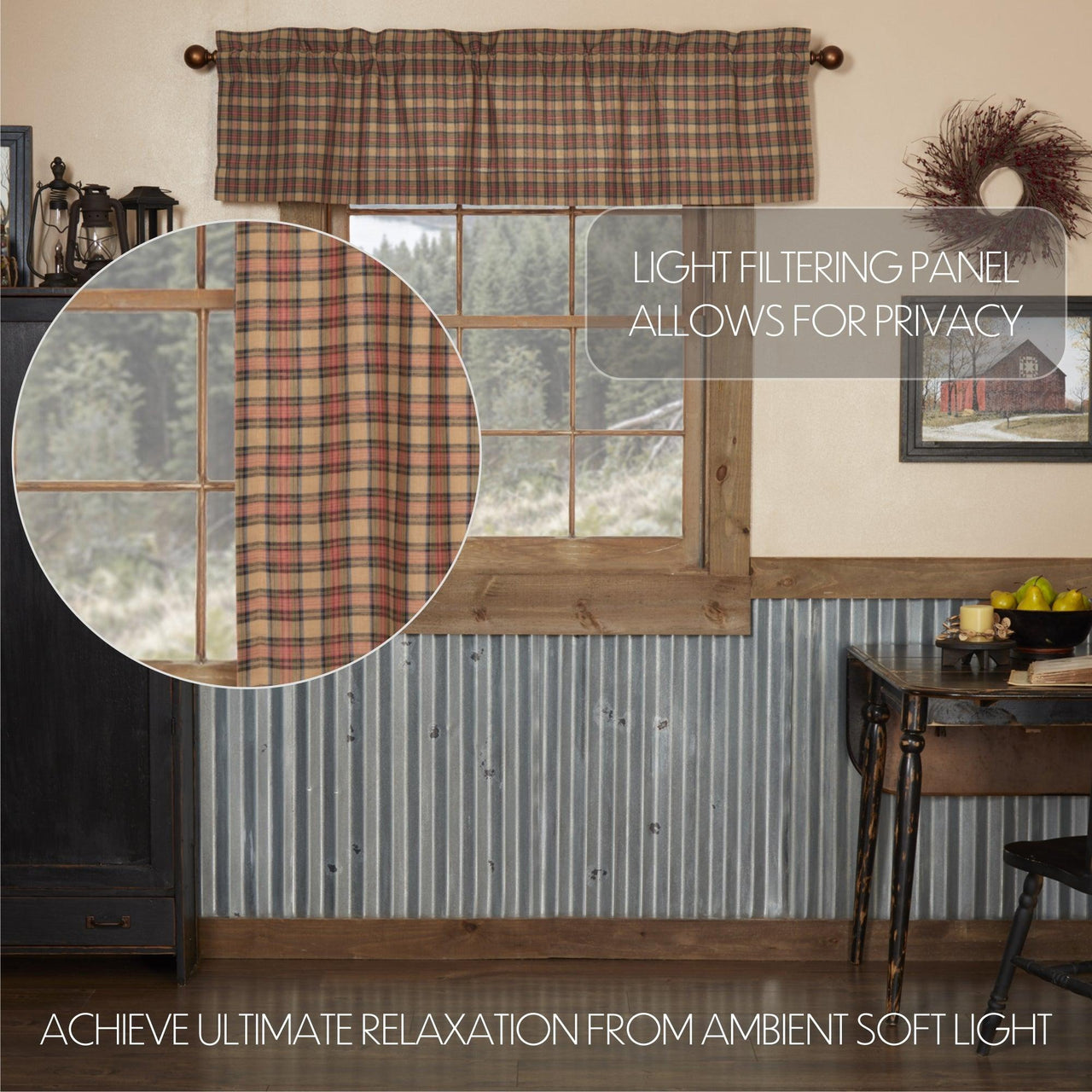 Crosswoods Valance Curtain 16x60 - The Fox Decor