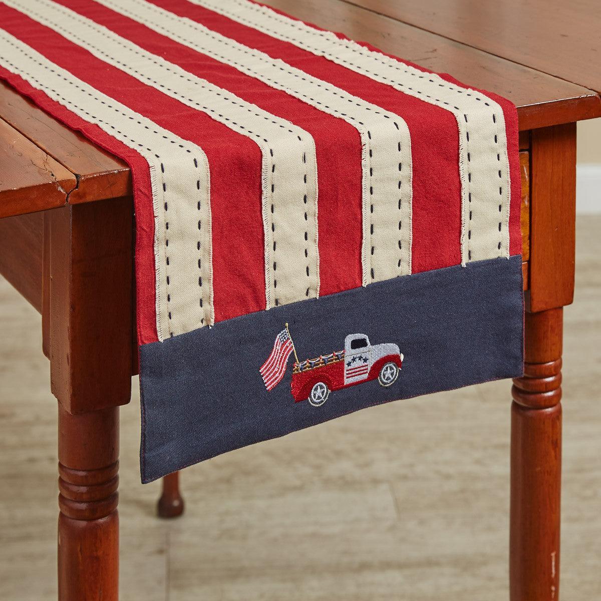 Star Spangled Truck Table Runner 42" L Park Designs