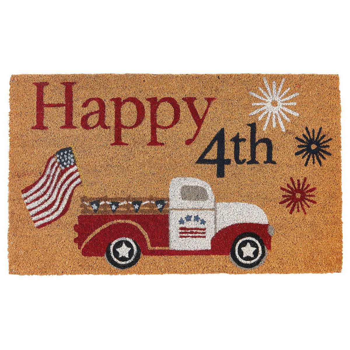 Star Spangled Truck Doormat Park Designs