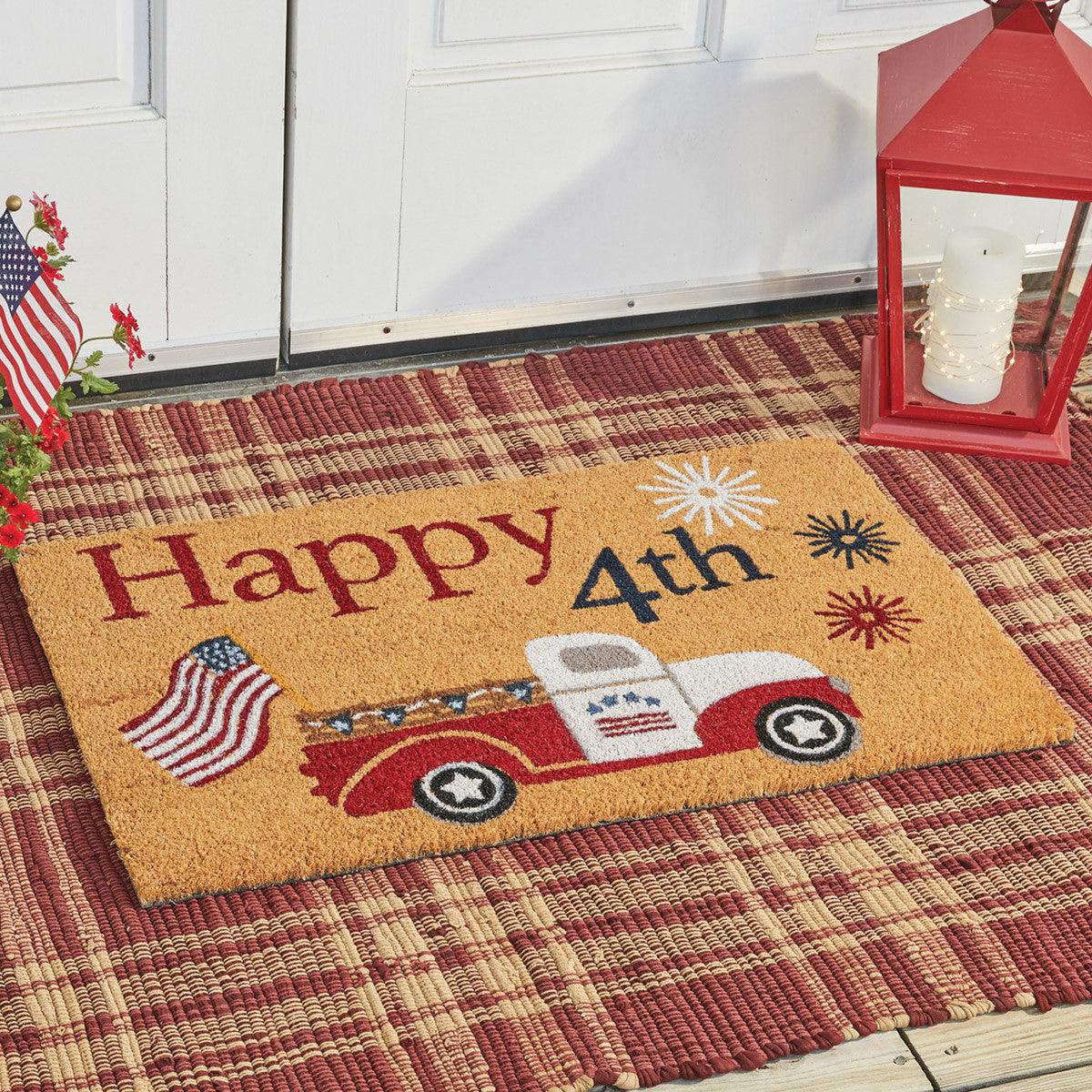 Star Spangled Truck Doormat Park Designs