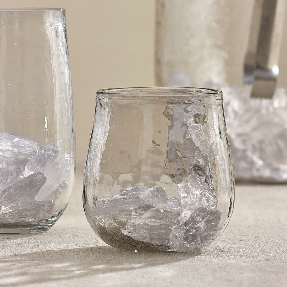 Textured Short Beverage Glass Set of 4 Park Designs