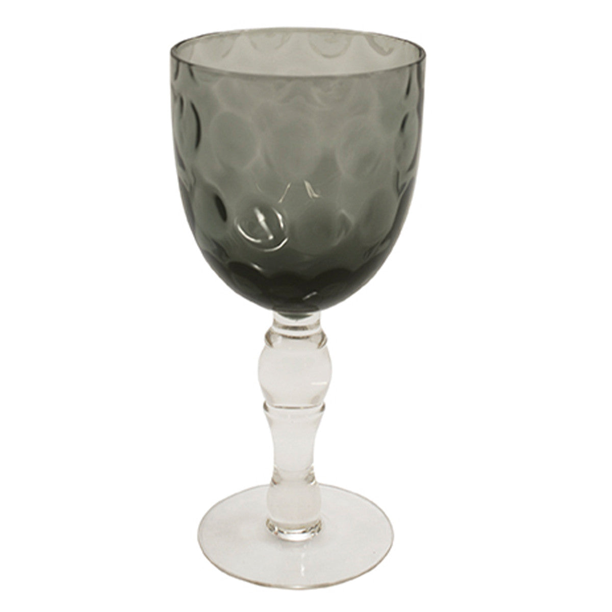 Dimple Wine Goblet Gray Set of 4  Park Designs