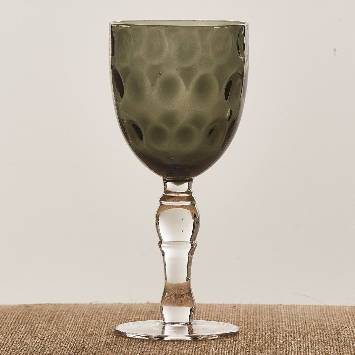 Dimple Wine Goblet Gray Set of 4  Park Designs