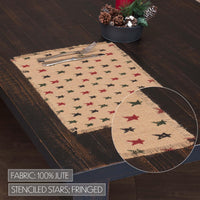 Thumbnail for Primitive Star Jute Placemat Set of 6 12x18 VHC Brands