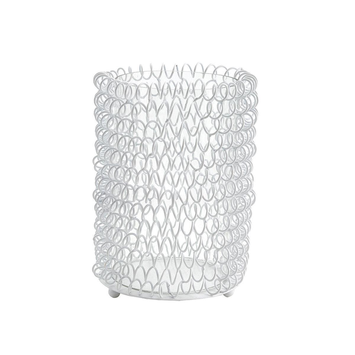 White Spiral Wire Hurricane Set of 2 Park Designs - The Fox Decor