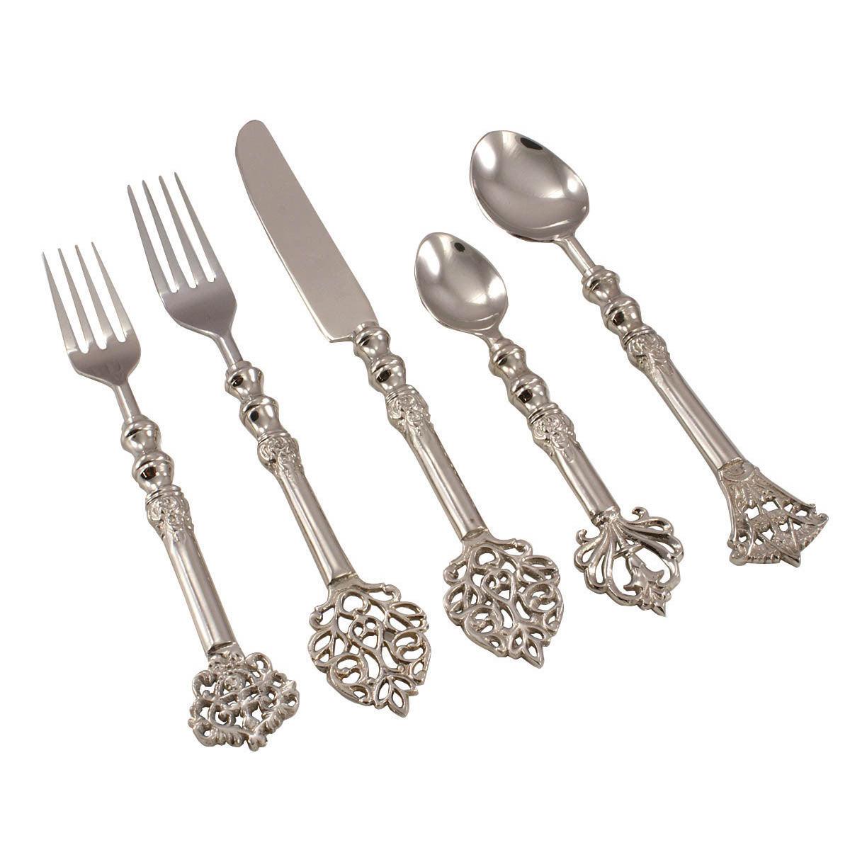 Baroque Flatware Salad Fork Set of 8 Park Designs