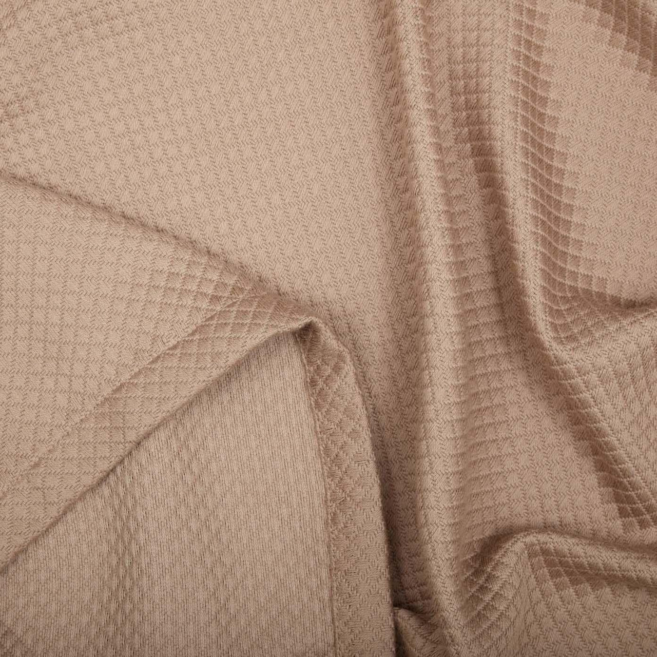Serenity Tan Cotton Woven Blanket VHC Brands