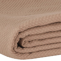 Thumbnail for Serenity Tan Cotton Woven Blanket VHC Brands