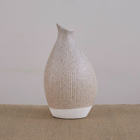 Thumbnail for Organic Ribbed Vase Stone Tall Park Designs