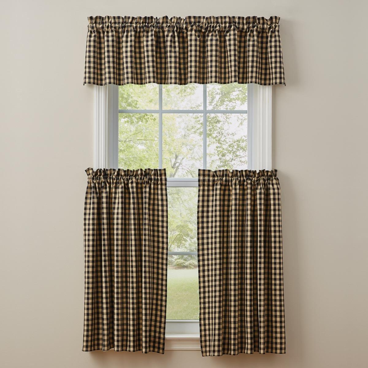 Berry Gingham Lined Valance Park Designs