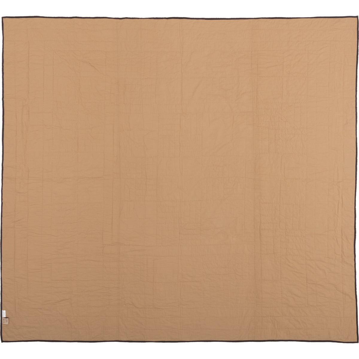 Black Check Star King Quilt 105Wx95L - The Fox Decor
