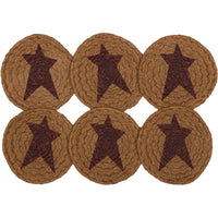 Heritage Farms Star Jute Coaster Set of 6 - The Fox Decor