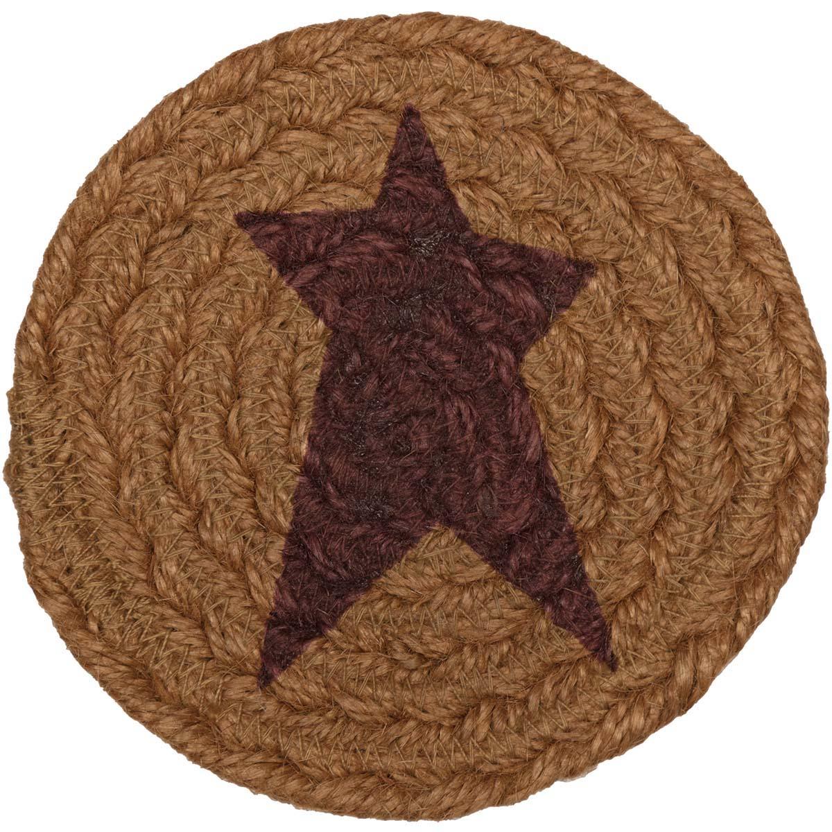 Heritage Farms Star Jute Coaster Set of 6 - The Fox Decor