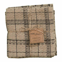 Thumbnail for Fieldstone Plaid 3 Dishtowels and 1 Dishcloth Set - Black Park Designs - The Fox Decor