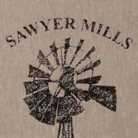 Sawyer Mill Charcoal Windmill Button Loop Kitchen Towel Set of 2 VHC Brands - The Fox Decor