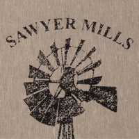 Thumbnail for Sawyer Mill Charcoal Windmill Button Loop Kitchen Towel Set of 2 VHC Brands