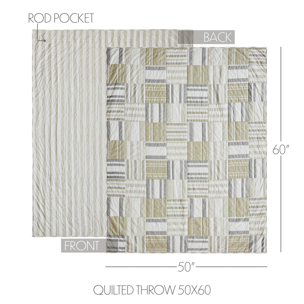 Finders Keepers Quilted Throw 50x60 - The Fox Decor