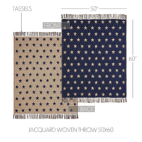 Thumbnail for My Country Jacquard Stars Woven Throw 50x60 - The Fox Decor