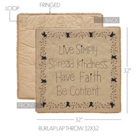 Pip Vinestar Burlap Lap Throw 32Wx32L - The Fox Decor