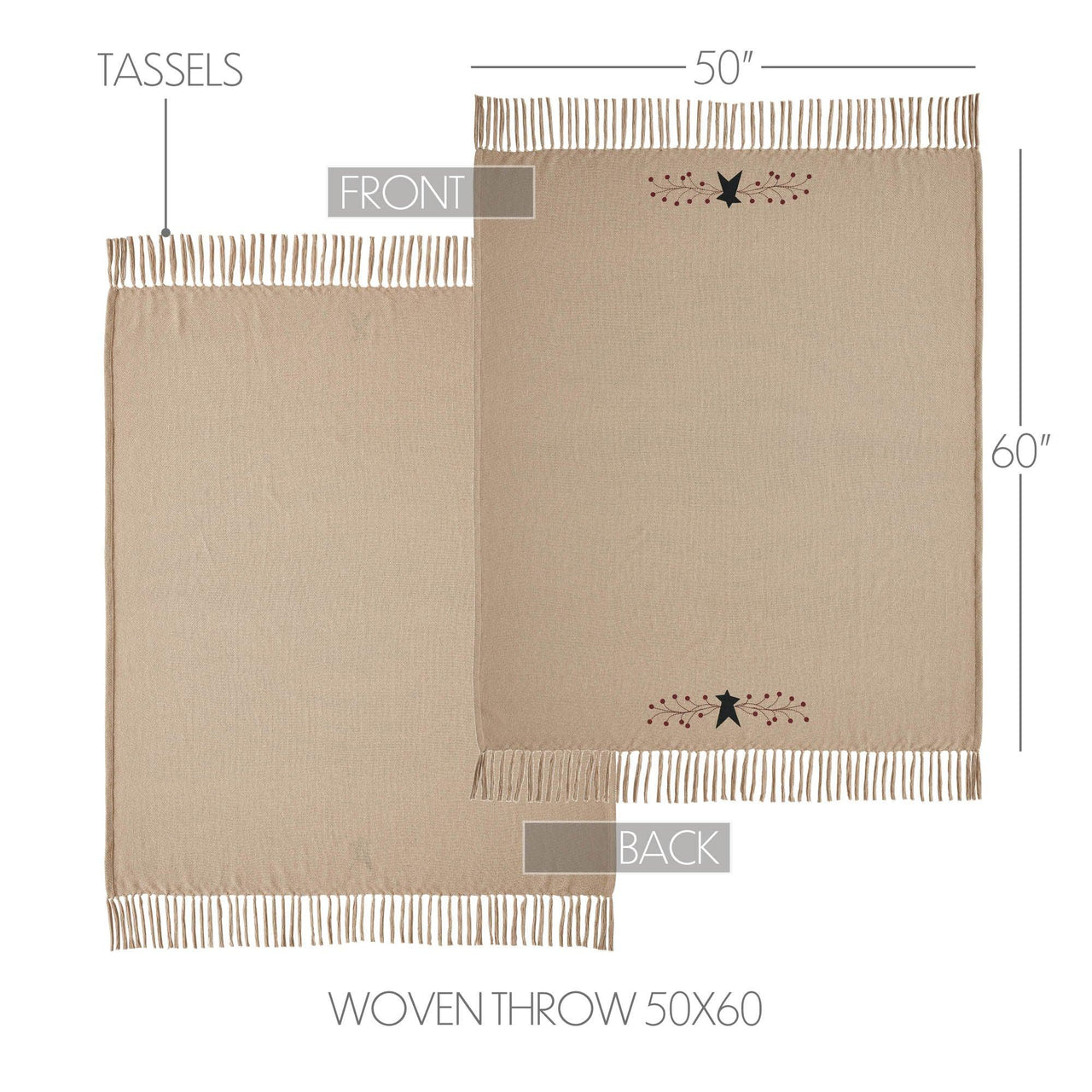 Pip Vinestar Woven Throw 50x60 - The Fox Decor