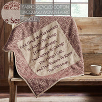Thumbnail for Custom House Burgundy Tan Jacquard Quilted Lap Throw 34Wx34L - The Fox Decor