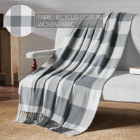 Annie Buffalo Check Grey Woven Throw 50x60 - The Fox Decor