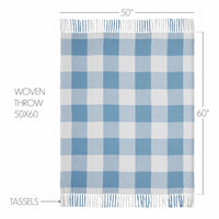 Thumbnail for Annie Buffalo Check Blue Woven Throw 50x60 - The Fox Decor