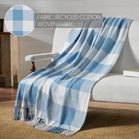 Thumbnail for Annie Buffalo Check Blue Woven Throw 50x60 - The Fox Decor