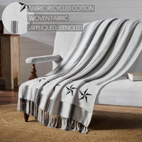 Thumbnail for Sawyer Mill Black Ticking Stripe Woven Throw 50x60 - The Fox Decor