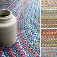 Thumbnail for Country Jewel Braided Area Rug - Oval