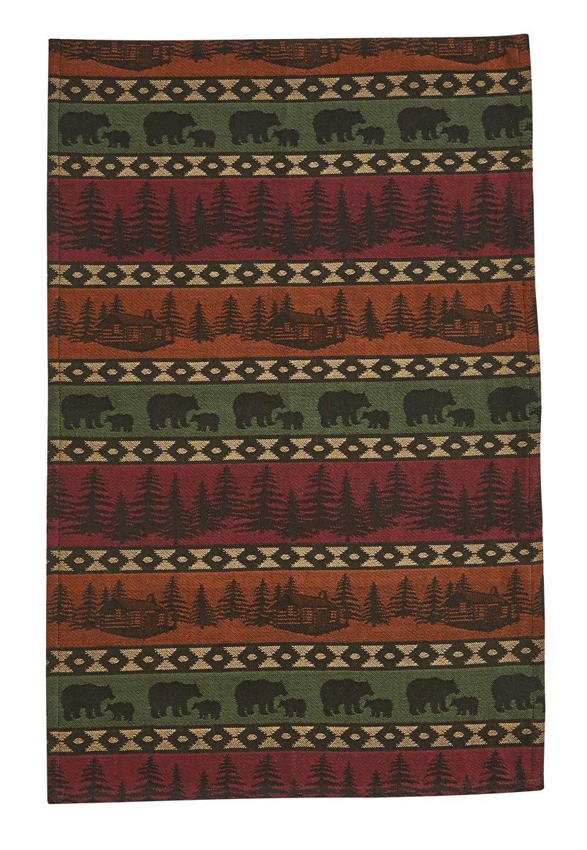 Mountain Bear Jacquard Dishtowel Set of 3  Park Designs