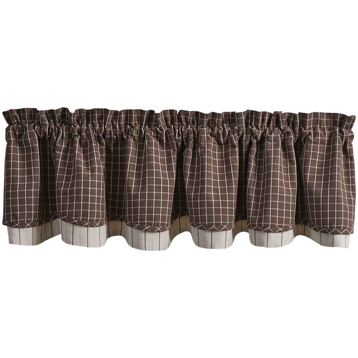 Family Lined Layered Valance 16" L Set of 2 Park Designs - The Fox Decor